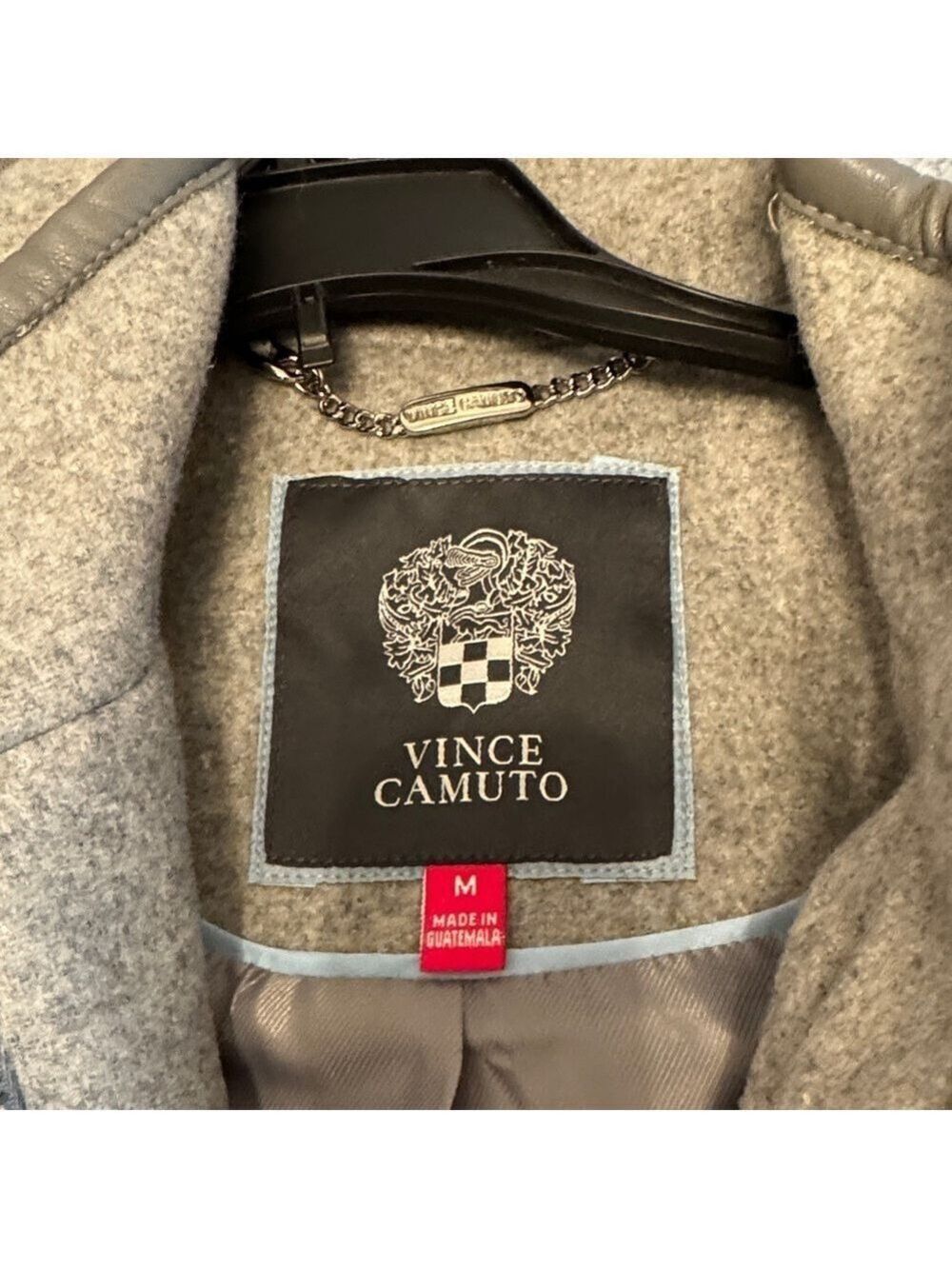 Vince Camuto Gray Trench Coat Belt - Picture 2 of 7